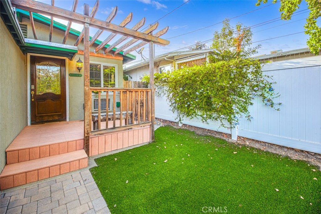 627 Beall Street Thousand Oaks, California LOCATION...LOCATION...LOCATION! Quiet cul-de-sac with open park-like space across the street in the very desirable Greenwich Village community in Thousand Oaks with NO HOA. This 2-bedroom / 1-bathroom single-story home is turnkey and ready for you to make it your own. The home features an open concept living, dining, and kitchen area with recessed lighting. The updated kitchen boasts beautiful granite countertops and glass tile backsplash. Two spacious bedrooms with closets offer privacy and a quiet place to rest and unwind. The updated bathroom has a shower in tub and vanity with granite countertop. There is an indoor spacious laundry room with washer and gas dryer hookups and plenty of storage. The home features a new roof, new water heater, central air conditioning, ceiling fans, and dual paned windows with blinds. There is a great storage shed in the rear yard. The front and rear decks are constructed of durable trek decking material and a wooden patio cover with cafe lighting on the rear patio cover. The front and rear yards feature low maintenance artificial turf, so you can spend your outdoor time lounging and relaxing rather than doing yard work. This beautiful home won't last long, so make an appointment to come see it for yourself before it's too late! NOTE: Several photos are virtually staged to demonstrate decor potential for the home.