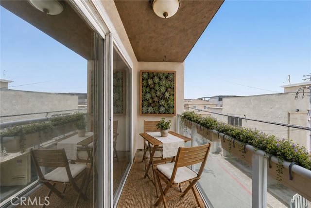 Private balcony virtually staged