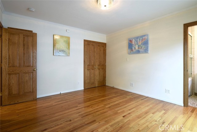 Two custom closets (left and right); Master Bath far right