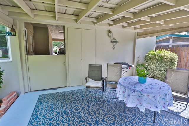 A half door goes out to the patio, and there is another double door cupboard out here!