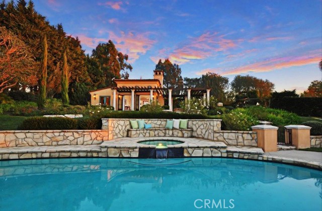 View of the pool and full guest house from the veranda