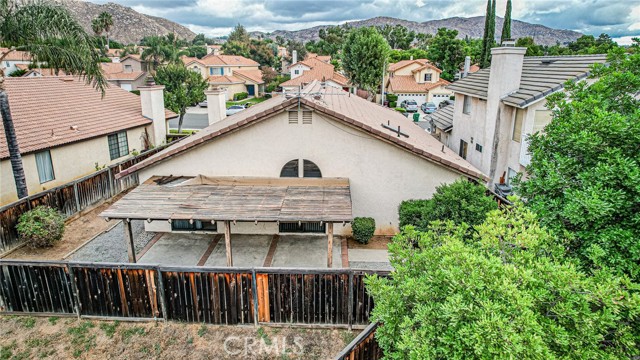 Arial of backyard