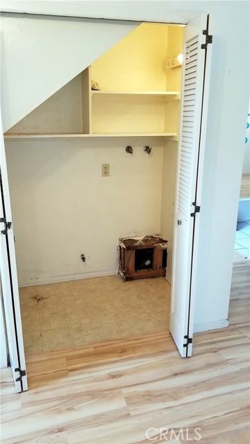 Laundry area in kitchen