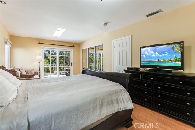 Master bedroom with multiple closets