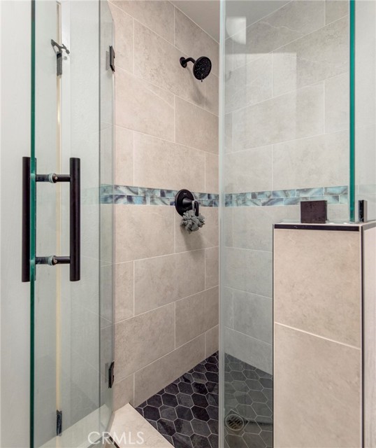 Brand new, custom made tile shower.
