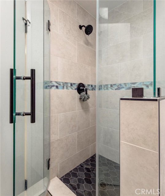 Brand new, custom made tile shower.