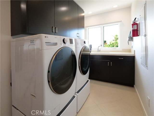 Laundry room with a view