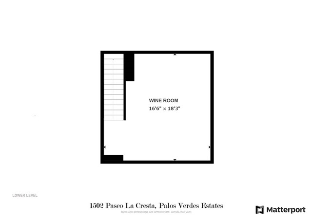 1502 Paseo La Cresta Wine Room Floorplan