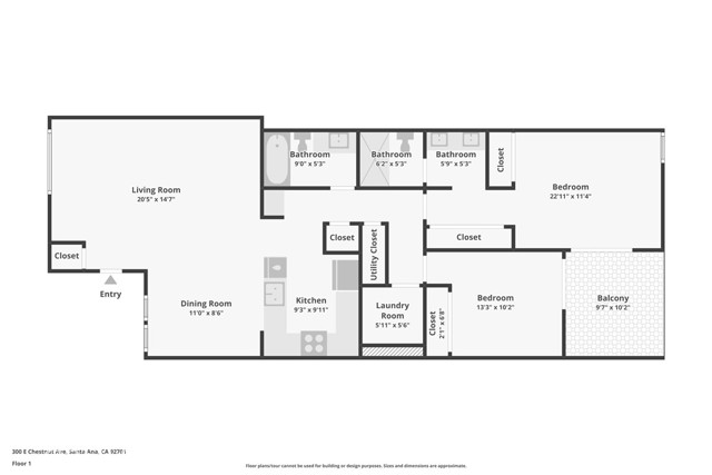 Detail Gallery Image 27 of 32 For 300 E Chestnut #H-202,  Santa Ana,  CA 92701 - 2 Beds | 2 Baths