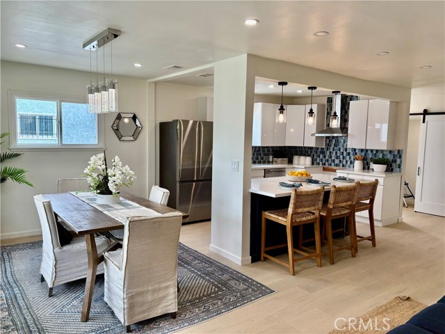 View toward the kitchen and dining