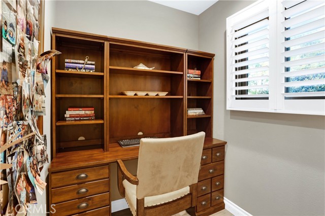 The laundry room upstairs has been converted to a small office.