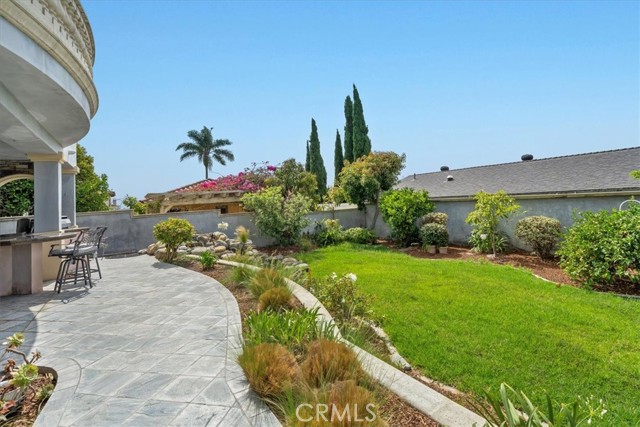 Backyard with Waterfall Pond