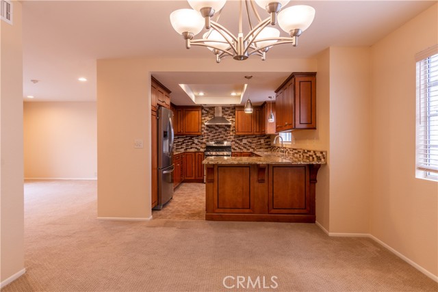 Looking to kitchen from dining room