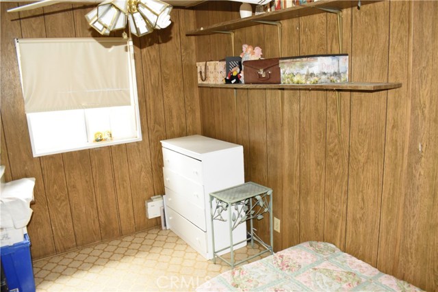 Utility room being used as a bedroom