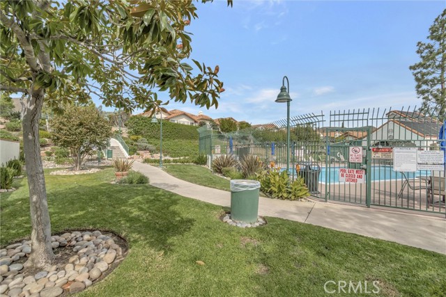 Greenbelt next to community pool/spa