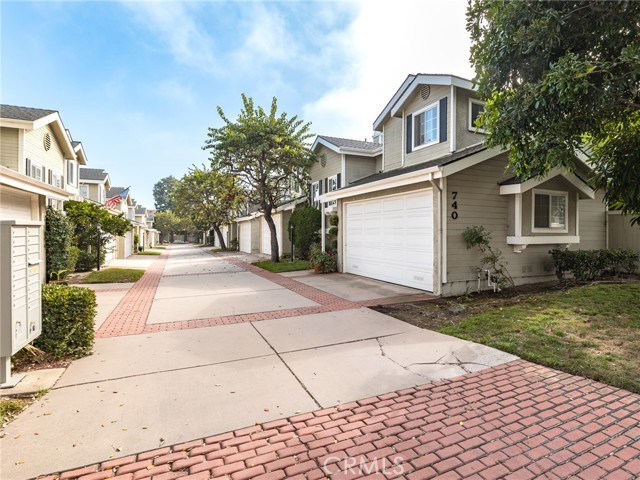 Private road for the 15 units in this quaint North Redondo townhome complex
