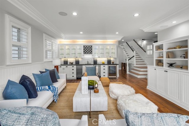 1st Floor Living Area with Wet Bar