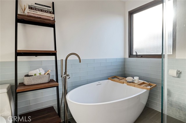 separate soaker tub