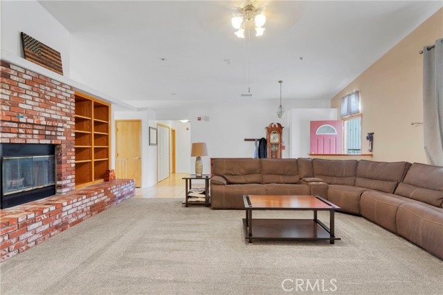 Front Entry, Living room, fireplace