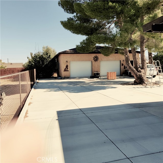 View of custom cement work