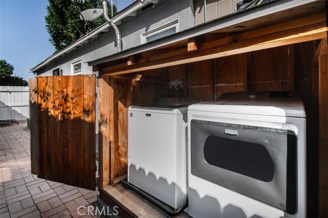 Laundry Closet on Side of the House