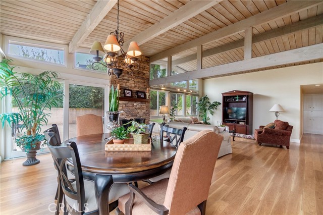 Dining room looking at patio door to back yard