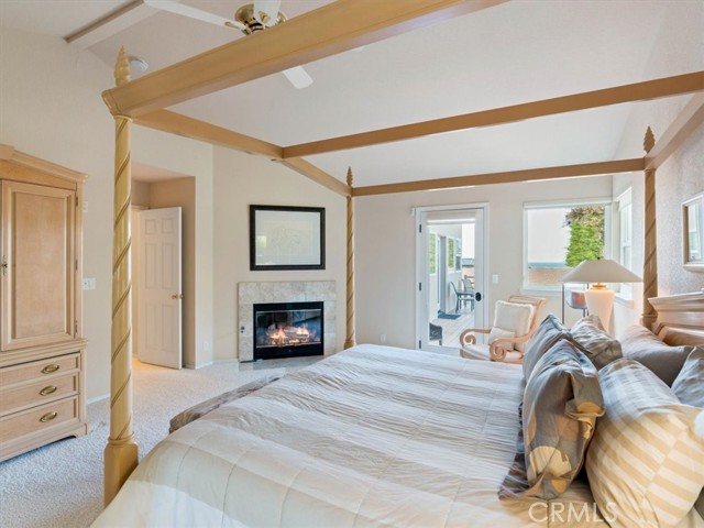 Primary Bedroom has a fireplace.
