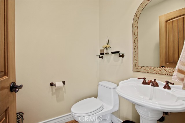 Powder room on the first level.