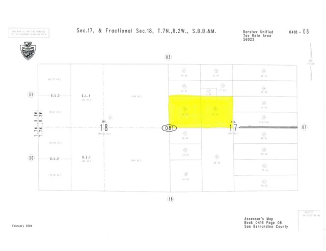Detail Gallery Image 6 of 6 For 3 Stoddard Wells Rd, Barstow,  CA 92308 - – Beds | – Baths