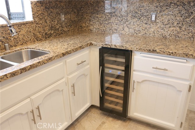 New granite counters and wine cooler