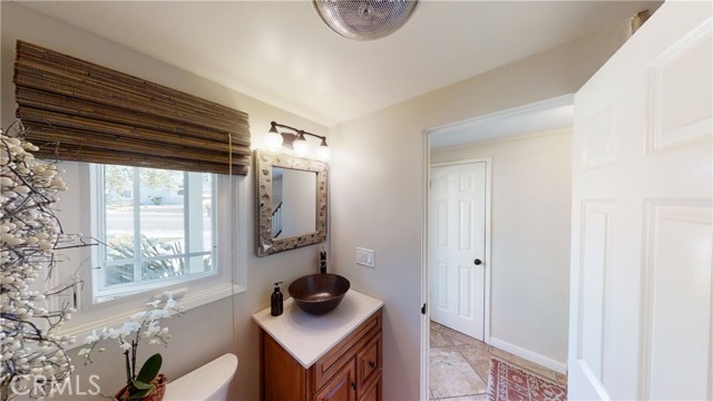 Downstairs powder room.