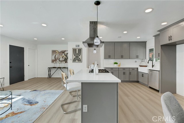 Kitchen / Living / Foyer View.