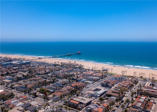 Aerial view of Downtown Huntington Beach!
