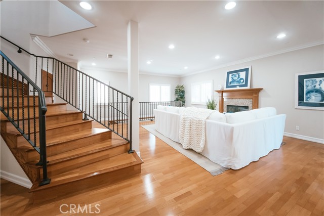 Staircase and Living room