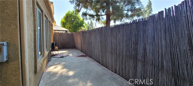 Private back patio