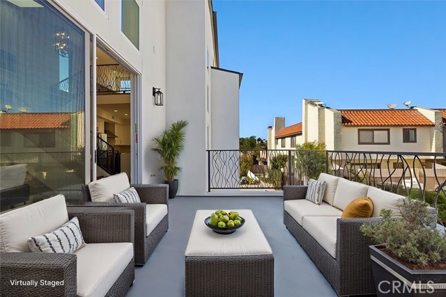 large deck off Living Room - virtually staged