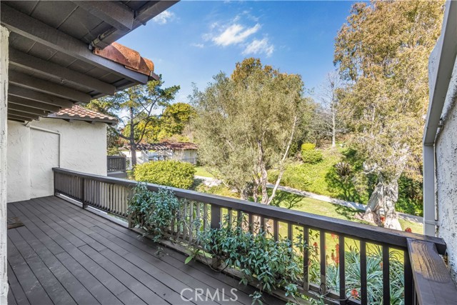 Balcony with park like setting