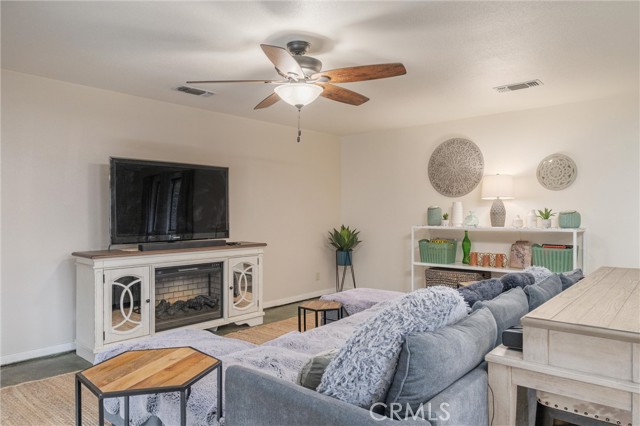 Family room off the kitchen and opening to the backyard.
