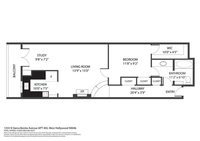 Detail Gallery Image 25 of 25 For 1355 N Sierra Bonita Ave #405,  West Hollywood,  CA 90046 - 1 Beds | 1 Baths