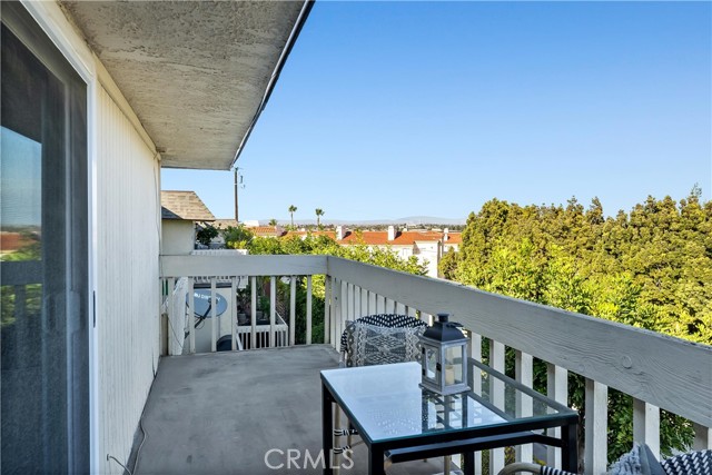 Master balcony with views of downtown and mountains