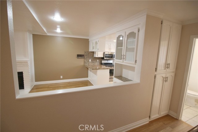 View of kitchen and dining area