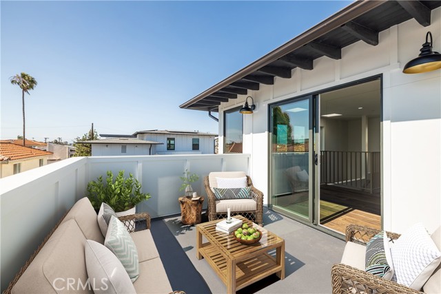 Private sunny balcony