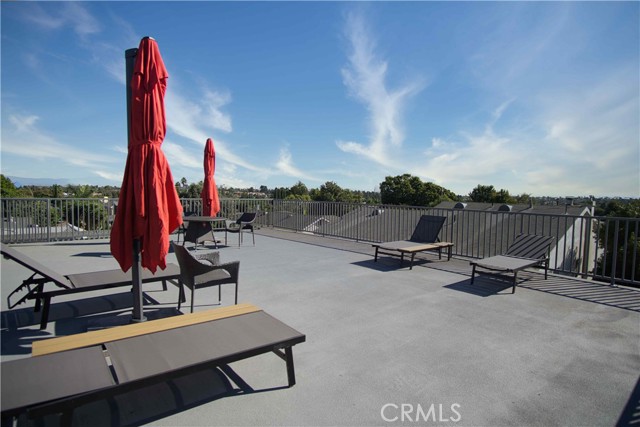 Deck above the studio units provides a common area to enjoy.