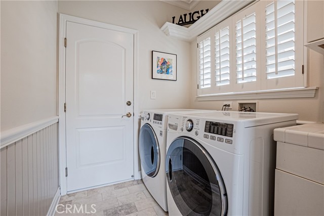 Laundry Area Adjacent To Garage