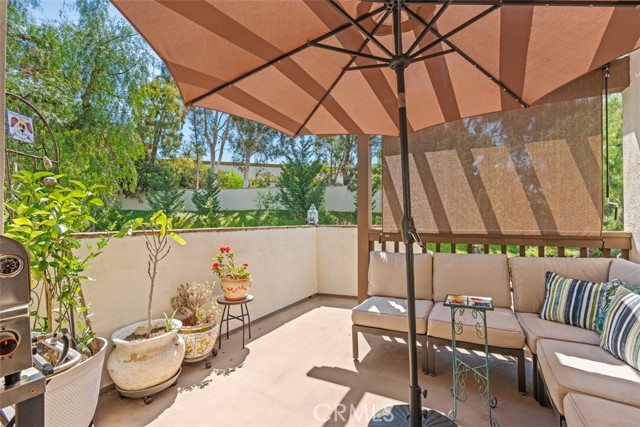 Private front patio