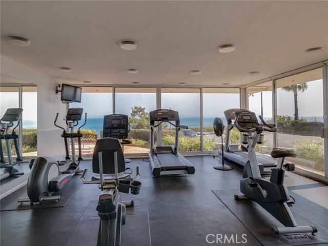 Ocean view fitness/game room maintained by the HOA.