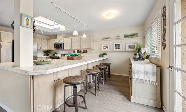 Counter seating.