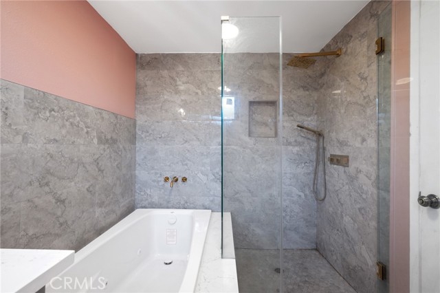 Enjoy an updated shower and tub