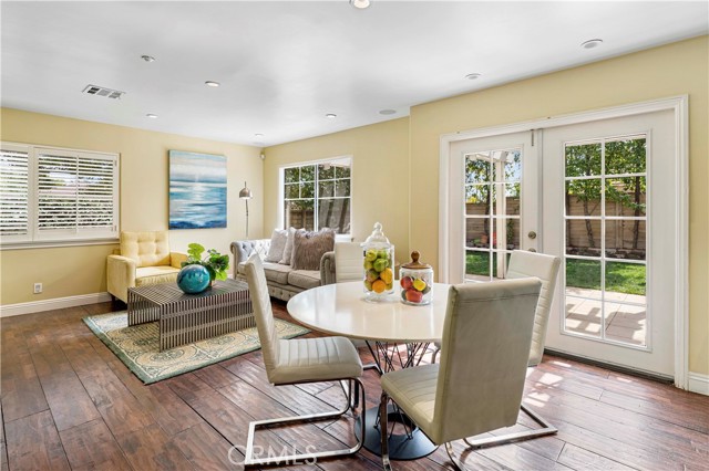 Family room with breakfast area oversee the back yard view