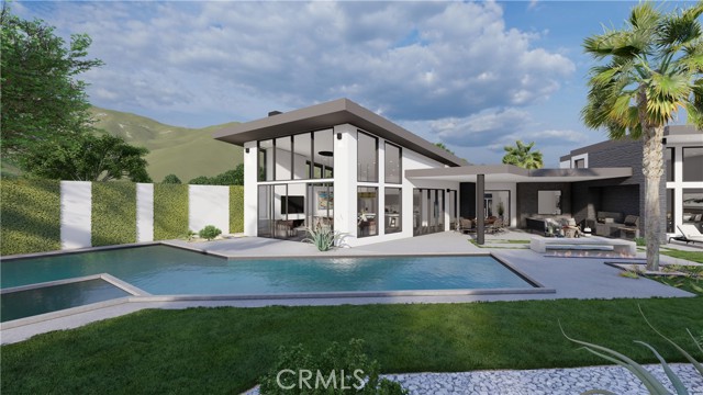 98 Royal Saint Georges Way Rancho Mirage, California Spectacular Custom Contemporary Designed Estate with 6055 SF of covered area overlooking Mission Hills Country Club Fairway with fascinating desert mountain views located on a prime over half acre lot in the Exclusive Westgate Mission Hills Gated Community, former home of the Annual Dinah Shore Classic. Exquisite indoor/outdoor lifestyle living beautifully balanced with nature offering an abundance of natural light. Enter the atrium courtyard that leads to high double glass doors through a dramatic foyer offering view of Great Room featuring vaulted ceilings, tile flooring, large linear fire place, entertainment Bar that opens to Gourmet Chef's Kitchen with large center island with counter seating. Top of the line stainless steel appliances includes a 48" Sub Zero Refrigerator, 48" Wolf Dual Range 4 burner chef stove with double oven. Bosch 300 DLX Dishwasher, 24" Zephyr Dual Zone Wine Cooler and 30" Drawer Microwave. Home offers many glass walls with views of the sparkly pool, spa and golf course. Personal accommodations include a luxurious master bedroom suite with separate sitting area and spa quality master bath with dual vanities, dressing rooms and separate commodes. Three additional generous size bedrooms each with a private full bathroom and walk-in closet. Sophisticated open floor plan flows seamlessly with resort like spectacular panoramic views. The exceptional exterior galley offers pool cabana with 3 separate beverage centers throughout, breathtaking mountain vistas, lake and fairway views overlooking an inviting pebble tech salt pool, spa, gas fire pit and covered patio completes the essence of luxury indoor and outdoor desert living.